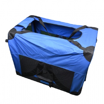 Portable Soft Blue Dog Crate