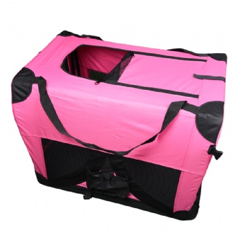 Portable Soft Pink Dog Crate