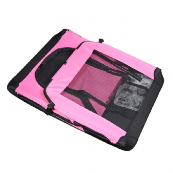 Portable Soft Pink Dog Crate
