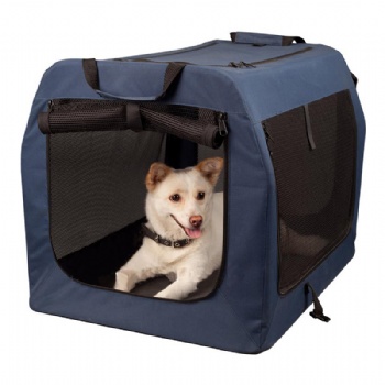 Portable Soft Navy Dog Crate
