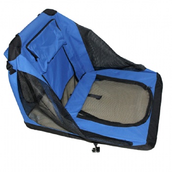 Portable Soft Blue Dog Crate