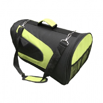 Foldable Black and Green Pet Carrier