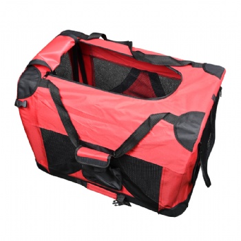 Portable Soft Red Dog Crate