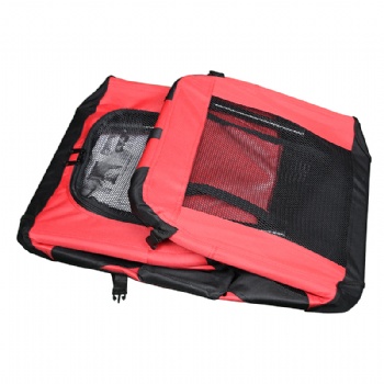 Portable Soft Red Dog Crate