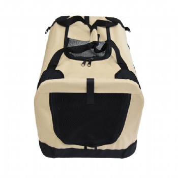 Portable Soft Beige Dog Crate