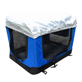 Portable Soft Blue Dog Crate