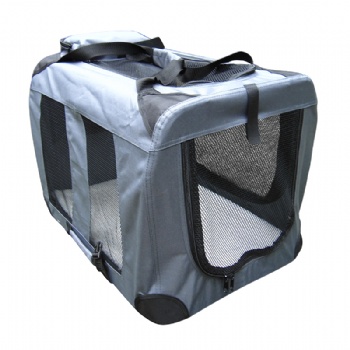 Portable Soft Grey Dog Crate