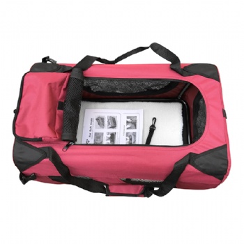 Portable Soft Red Dog Crate