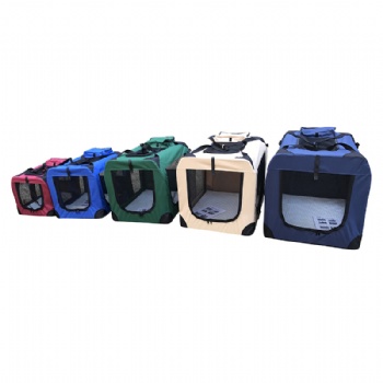 Portable Soft Red Dog Crate