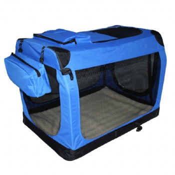 Portable Soft Blue Dog Crate