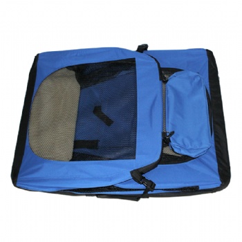 Portable Soft Blue Dog Crate