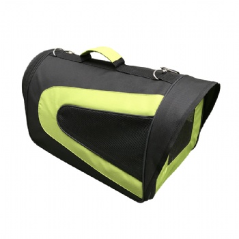 Foldable Black and Green Pet Carrier