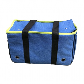 Small Foldable  Pet Carrier Blue 300D Cationic Fabric