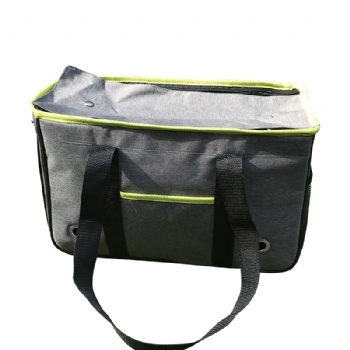 Small Foldable  Pet Carrier Grey 300D Cationic Fabric