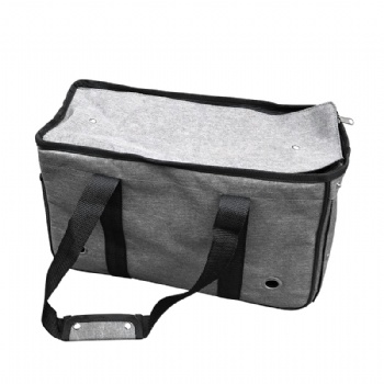 Small Foldable  Pet Carrier Grey 300D Cationic Fabric